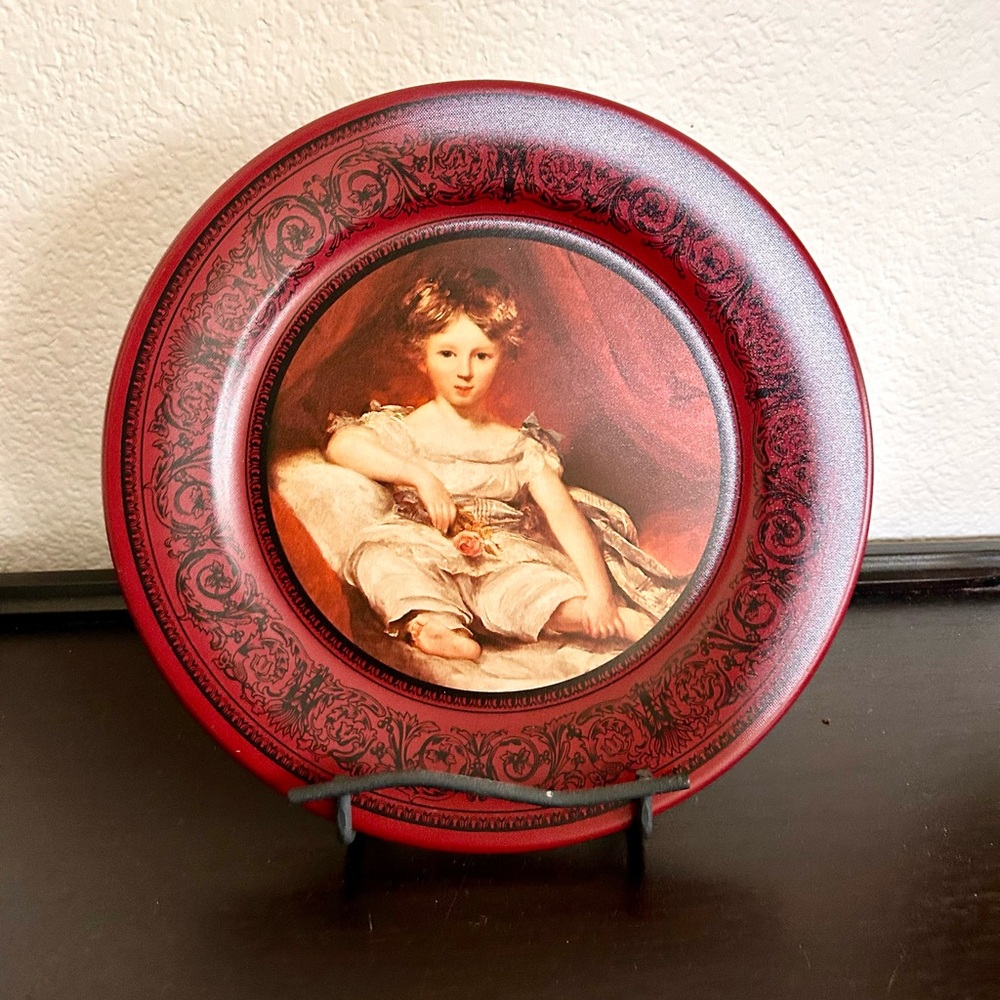Vintage 1974 Ohio Art Master Ainslie Plate Sir Thomas Lawrence Metal Plate 10”